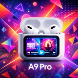 ¡Auriculares Bluetooth A9 Pro: Sonido Premium con Pantalla Táctil Inteligente!