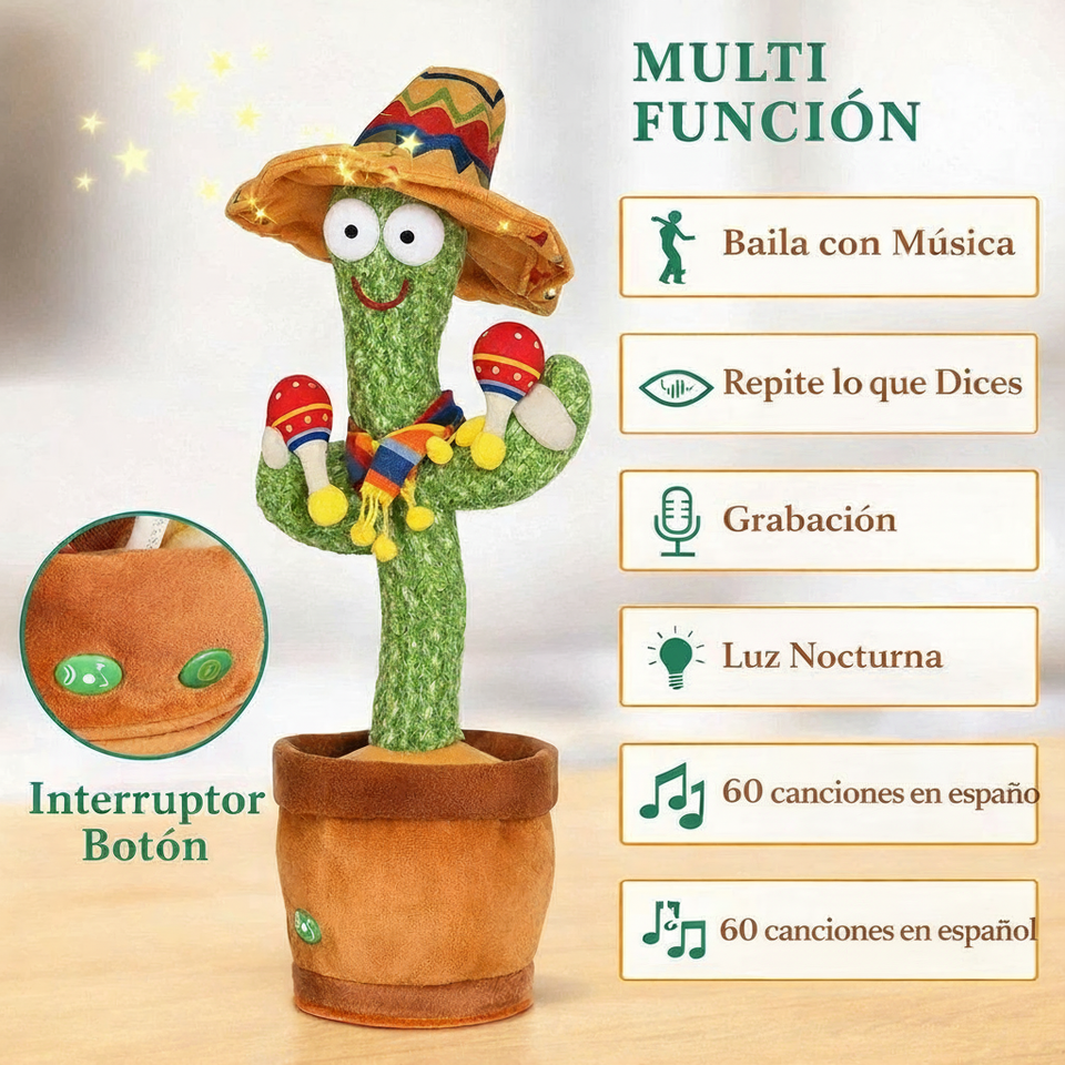 Cactus Bailarín: El Compañero que Repite, Canta y Baila – ¡La Sensación de las Fiestas!