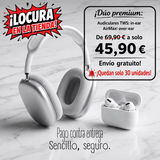 Pack Dual de Audio: AirMax Over-ear + Auriculares TWS In-ear – Calidad y Estilo en un Solo Combo