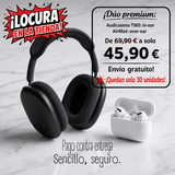 Pack Dual de Audio: AirMax Over-ear + Auriculares TWS In-ear – Calidad y Estilo en un Solo Combo