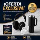 Combo Premium: Auriculares Blanco + AirMax – Botella Térmica 1200ml GRATIS