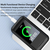 Royal Tenic J-60 Plus: Powerbank 8000mAh + Auriculares TWS Bluetooth 5.3 y Linterna – ¡Energía, Música y Luz en un Solo Dispositivo!