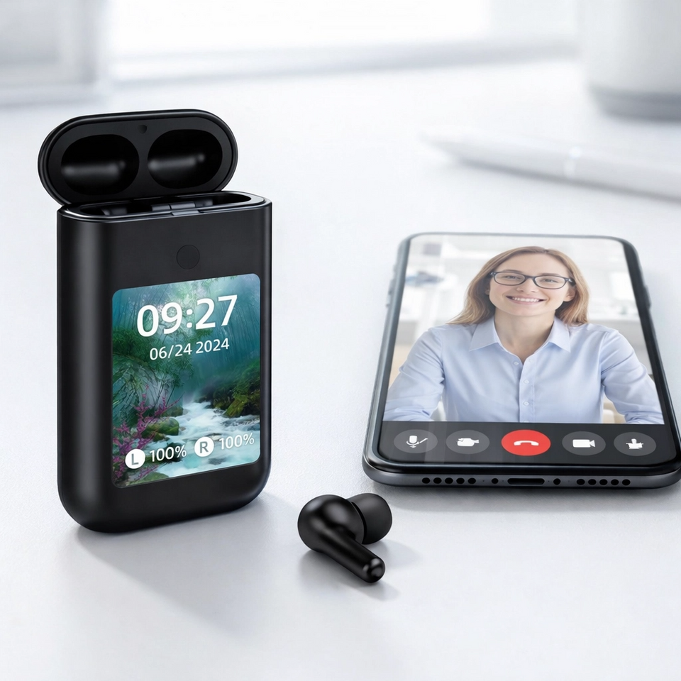 Royal Tenic J-60 Plus: Powerbank 8000mAh + Auriculares TWS Bluetooth 5.3 y Linterna – ¡Energía, Música y Luz en un Solo Dispositivo!