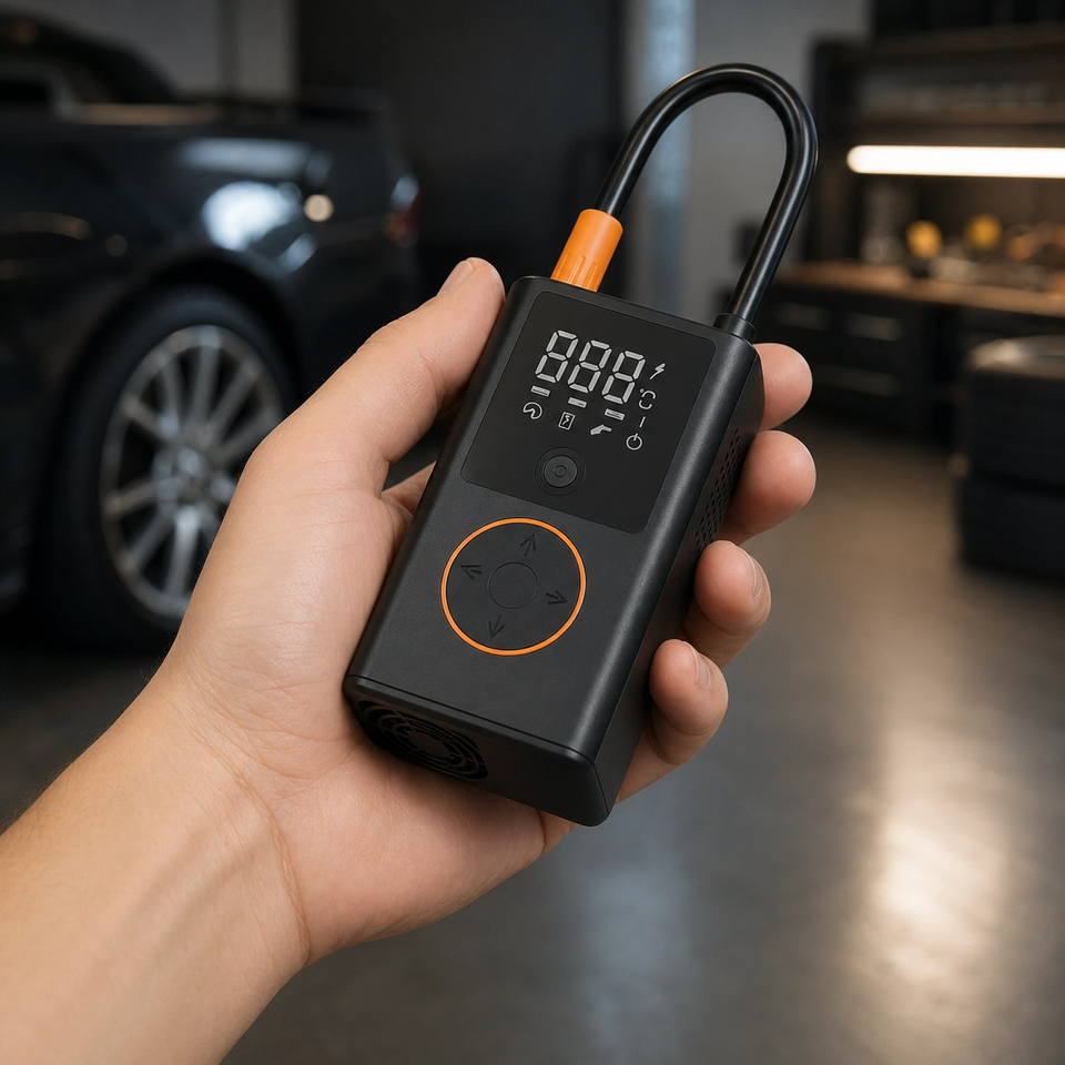 Mini Compresor de Aire Portátil 150 PSI – Inflador Inteligente Recargable para Coches, Motos y Bicicletas