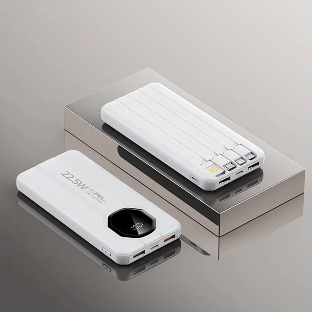 Power Bank de 10.000mAh con carga rápida PD de 22,5W y cables integrados para acompañarte a donde vayas